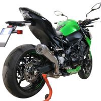 Exhaust compatible with Kawasaki Z 900 2021-2024, Powercone Evo, Homologated legal slip-on exhaust including removable db killer and link pipe 