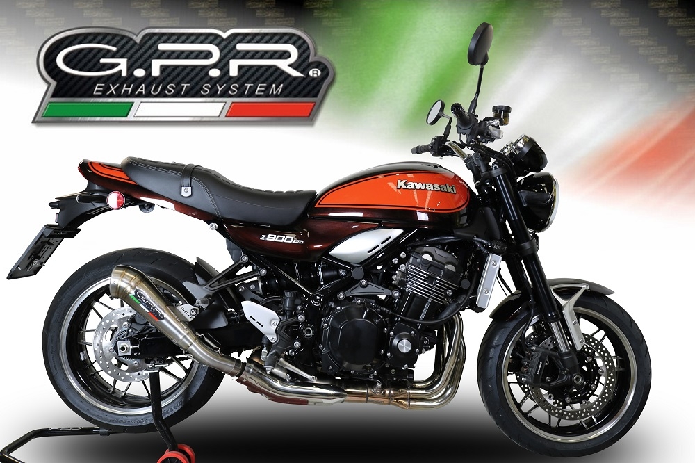 Scarico compatibile con Kawasaki Z 900 RS 2021-2024, Powercone Evo, Scarico omologato, silenziatore con db killer estraibile e raccordo specifico