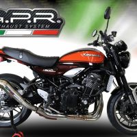 Scarico compatibile con Kawasaki Z 900 RS 2021-2024, Powercone Evo, Scarico omologato, silenziatore con db killer estraibile e raccordo specifico