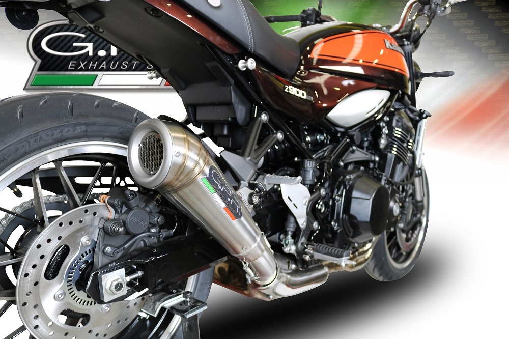 Scarico compatibile con Kawasaki Z 900 RS 2021-2024, Powercone Evo, Scarico omologato, silenziatore con db killer estraibile e raccordo specifico