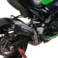 Scarico compatibile con Kawasaki Z 900 E 2017-2020, Gpe Ann. Poppy, Scarico omologato, silenziatore con db killer estraibile e raccordo specifico
