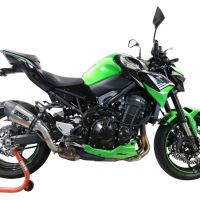 Scarico compatibile con Kawasaki Z 900 2021-2024, Gpe Ann. titanium, Scarico omologato, silenziatore con db killer estraibile e raccordo specifico