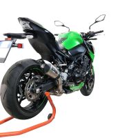 Scarico compatibile con Kawasaki Z 900 2021-2024, Gpe Ann. titanium, Scarico omologato, silenziatore con db killer estraibile e raccordo specifico