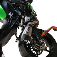 Scarico compatibile con Kawasaki Z 900 2021-2024, Gpe Ann. titanium, Scarico omologato, silenziatore con db killer estraibile e raccordo specifico