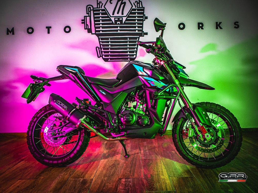 Exhaust compatible with Zontes Zt 125 G1 - U - U1 - Z2 2020-2024, Furore Evo4 Nero, Homologated legal full system exhaust, including removable db killer and catalyst 