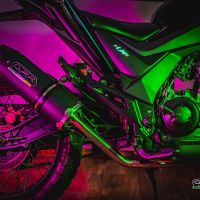 Exhaust compatible with Zontes Zt 125 G1 - U - U1 - Z2 2020-2024, Furore Evo4 Nero, Homologated legal full system exhaust, including removable db killer and catalyst 