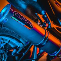 Scarico compatibile con Zontes Gk 125 2022-2024, M3 Black Titanium, Scarico completo omologato,fornito con db killer estraibile,catalizzatore e collettore