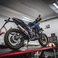 Exhaust compatible with Zontes Zt 125 G1 - U - U1 - Z2 2020-2024, M3 Inox , Homologated legal full system exhaust, including removable db killer and catalyst 