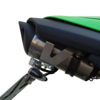 Scarico compatibile con Kawasaki Zx-6R 2005-2006, Tiburon Titanium, Scarico omologato, silenziatore con db killer estraibile e raccordo specifico