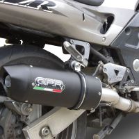 Scarico compatibile con Kawasaki Zzr 600 2002-2006, Furore Nero, Coppia di terminali di scarico omologati, forniti con db killer removibili e raccordi specifici