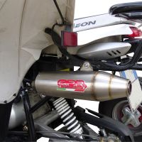 Exhaust system compatible with Aeon Cobra 350 2007-2021, Deeptone Atv, Homologated legal full system exhaust, including removable db killer 
