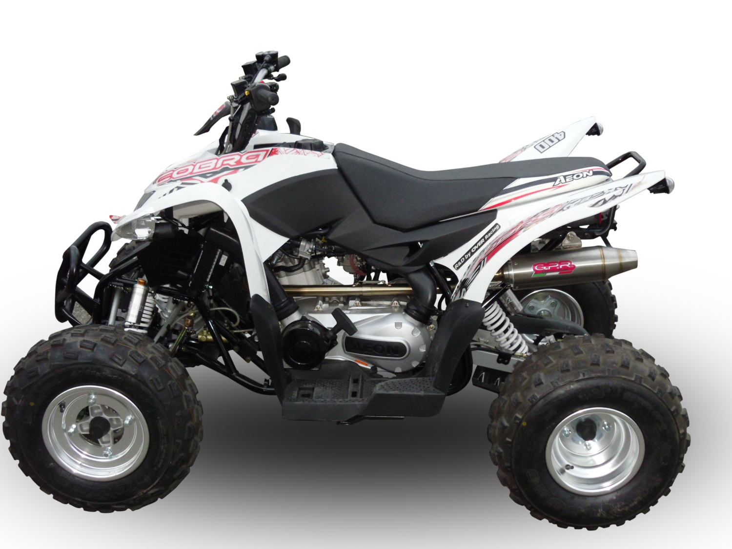 GPR exhaust compatible with  Access Supermoto 450  2005-2021, Deeptone Atv, Homologated legal slip-on exhaust including removable db killer and link pipe 