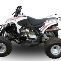 GPR exhaust compatible with  Access Supermoto 450  2005-2021, Deeptone Atv, Homologated legal slip-on exhaust including removable db killer and link pipe 