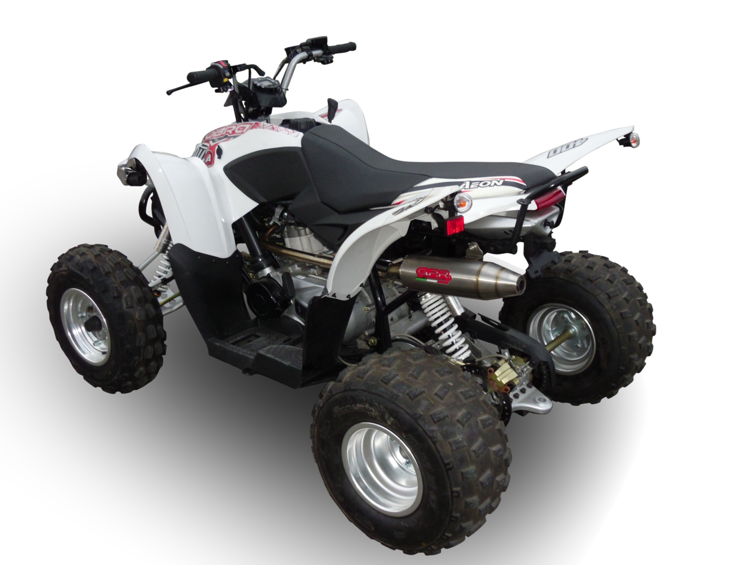 GPR exhaust compatible with  Access Supermoto 450  2005-2021, Deeptone Atv, Homologated legal slip-on exhaust including removable db killer and link pipe 