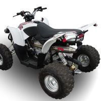 GPR exhaust compatible with  Access Supermoto 450  2005-2021, Deeptone Atv, Homologated legal slip-on exhaust including removable db killer and link pipe 