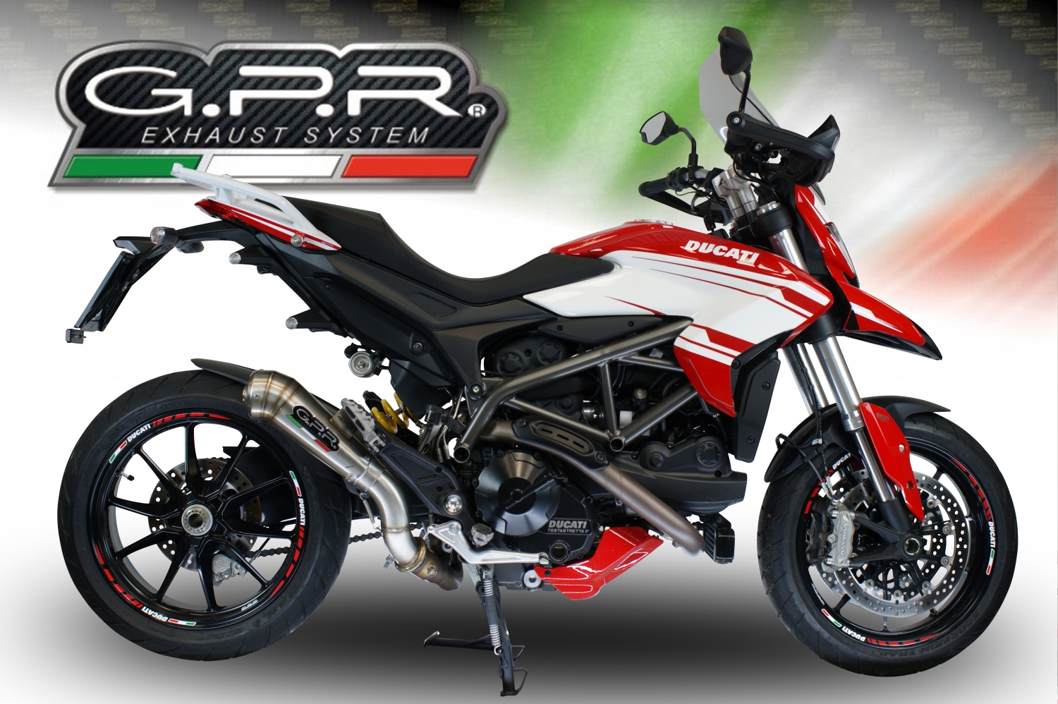 Exhaust compatible with Ducati Hyperstrada -Hypermotard 939 EURO 4 2016-2019, Powercone Evo, Homologated legal slip-on exhaust including removable db killer, link pipe and catalyst 