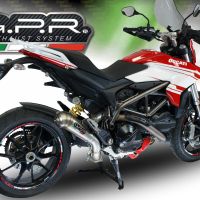 Exhaust compatible with Ducati Hyperstrada -Hypermotard 939 EURO 4 2016-2019, Powercone Evo, Homologated legal slip-on exhaust including removable db killer, link pipe and catalyst 
