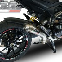 Exhaust compatible with Ducati Hyperstrada -Hypermotard 939 EURO 4 2016-2019, Powercone Evo, Homologated legal slip-on exhaust including removable db killer, link pipe and catalyst 
