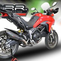 Scarico compatibile con Ducati Multistrada 950 2017-2020, GP Evo4 Poppy, Scarico semi-completo omologato,fornito con db killer estraibile,catalizzatore e collettore