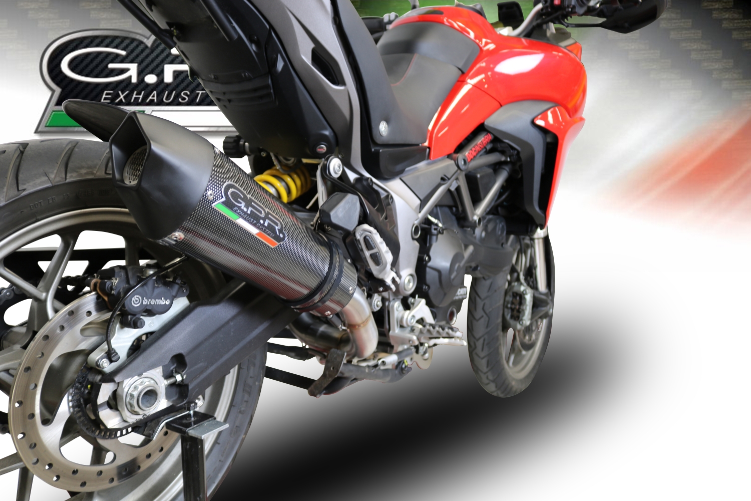 Scarico GPR compatibile con  Ducati Multistrada 950 2017-2020, New Grand Prix Evo Poppy, Scarico semi-completo omologato,fornito con db killer estraibile,catalizzatore e collettore