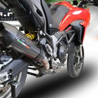 Scarico compatibile con Ducati Multistrada 950 2017-2020, GP Evo4 Poppy, Scarico semi-completo omologato,fornito con db killer estraibile,catalizzatore e collettore
