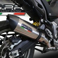 Exhaust system compatible with Ducati Multistrada 950 2017-2020, GP Evo4 Titanium, Homologated legal Mid-full system exhaust, including removable db killer and catalyst 
