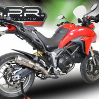 Scarico compatibile con Ducati Multistrada 950 2017-2020, M3 Titanium Natural, Scarico semi-completo omologato,fornito con db killer estraibile,catalizzatore e collettore