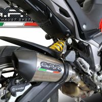 Exhaust system compatible with Ducati Multistrada 950 2017-2020, GP Evo4 Titanium, Homologated legal slip-on exhaust including removable db killer and link pipe 
