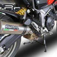 Exhaust compatible with Ducati Multistrada 950 2021-2024, M3 Titanium Natural, Homologated legal slip-on exhaust including removable db killer and link pipe 