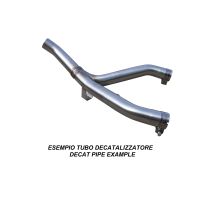 Exhaust system compatible with Ducati Hypermotard 1100 - 1100 Evo 2007-2012, Decatalizzatore, Decat pipe 