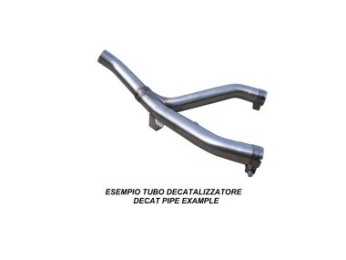 Exhaust system compatible with Ducati Hypermotard 1100 - 1100 Evo 2007-2012, Decatalizzatore, Decat pipe 