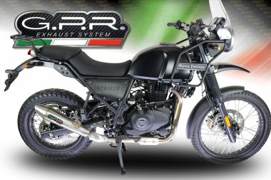 Exhaust system compatible with Royal Enfield Classic / Bullet Efi 500 2009-2016, Vintacone, Homologated legal slip-on exhaust including removable db killer, link pipe and catalyst 
