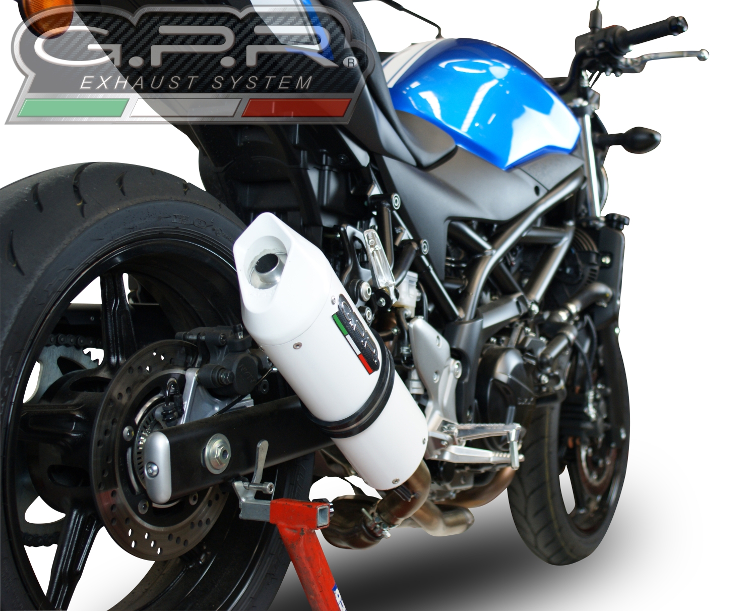 Scarico compatibile con Suzuki Sv 650 A 2016-2020, Albus Evo4, Scarico omologato, silenziatore con db killer estraibile e raccordo specifico