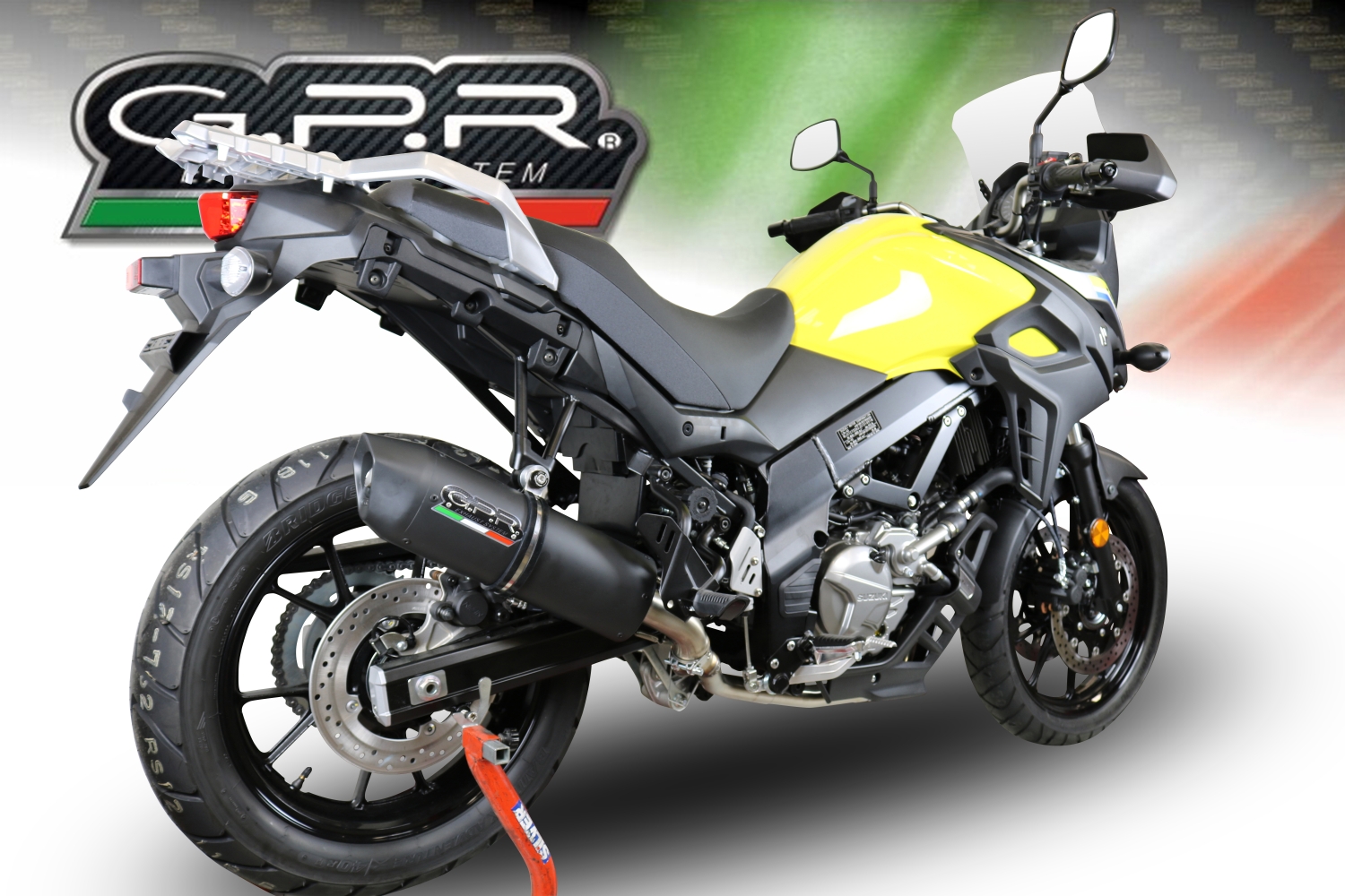 Scarico compatibile con Suzuki V-Strom 650 2021-2025, Furore Evo4 Nero, Scarico semi completo, omologato per mercati extracee, fornito con db killer estraibile e collettore specifico