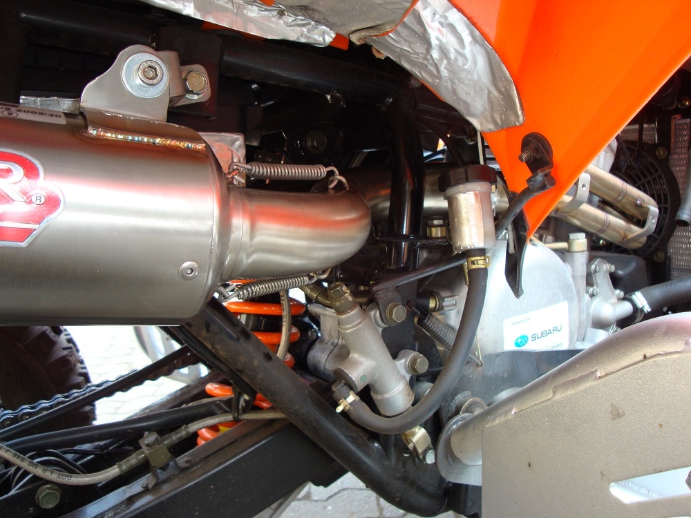 Scarico compatibile con Adly 500 Hurricane S 2005-2021, Deeptone Atv, Scarico completo omologato,fornito con db killer estraibile e collettore