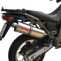 Exhaust system compatible with Aprilia Pegaso 650 Ga 1992-1996, Trioval, Dual Homologated legal slip-on exhaust including removable db killers and link pipes 