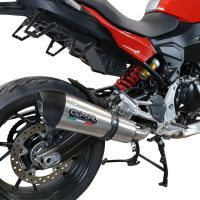 Scarico compatibile con Bmw F 900 XR/R 2020-2024, GP Evo4 Titanium, Scarico omologato, silenziatore con db killer estraibile e raccordo specifico