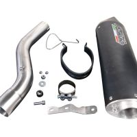 Scarico compatibile con Bmw F 900 XR-R 2020-2025, Furore Evo4 Nero, Scarico omologato, silenziatore con db killer estraibile e raccordo specifico