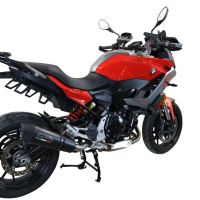 Scarico compatibile con Bmw F 900 XR-R 2020-2025, GP Evo4 Black Titanium, Scarico omologato, silenziatore con db killer estraibile e raccordo specifico