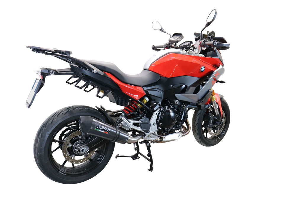 Scarico compatibile con Bmw F 900 XR-R 2020-2025, GP Evo4 Poppy, Scarico omologato, silenziatore con db killer estraibile e raccordo specifico