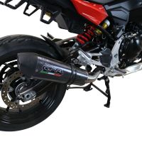 Scarico compatibile con Bmw F 900 XR/R 2020-2024, GP Evo4 Poppy, Scarico omologato, silenziatore con db killer estraibile e raccordo specifico