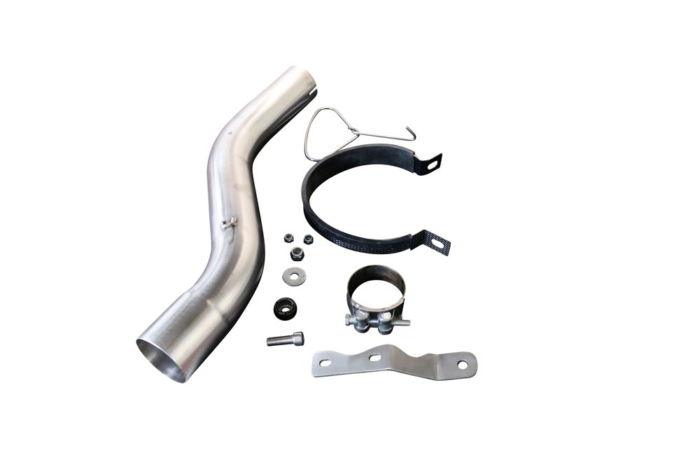 Exhaust system compatible with Bmw F 900 XR/R 2020-2024, GP Evo4 Black Titanium, Homologated legal slip-on exhaust including removable db killer and link pipe 