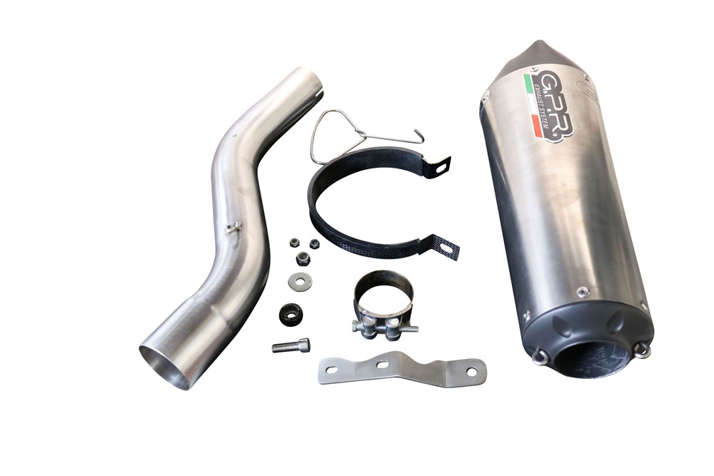 Scarico GPR compatibile con  Bmw F 900 XR-R 2020-2025, New Grand Prix Evo Titanium, Scarico omologato, silenziatore con db killer estraibile e raccordo specifico