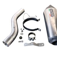 Scarico compatibile con Bmw F 900 XR/R 2020-2024, GP Evo4 Titanium, Scarico omologato, silenziatore con db killer estraibile e raccordo specifico