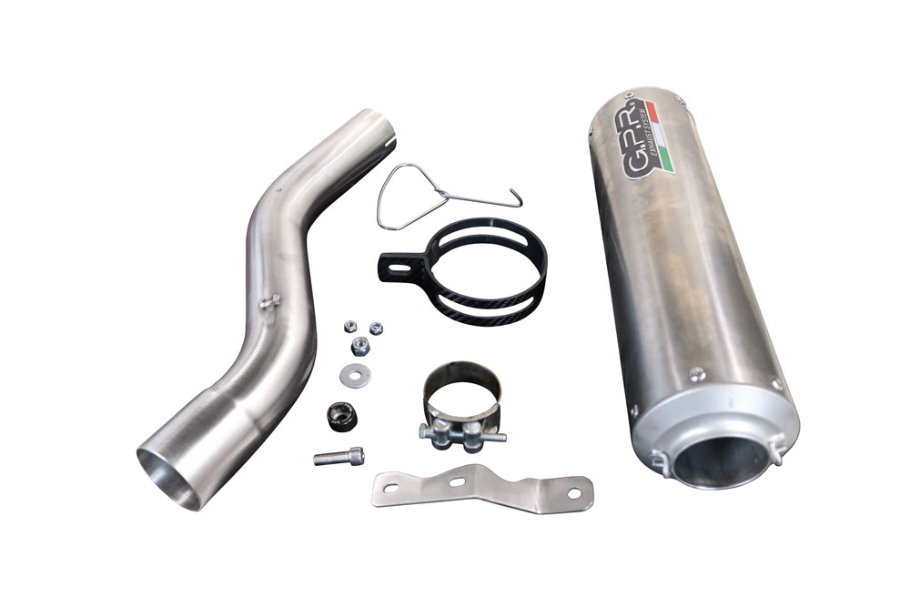 Exhaust compatible with Bmw F 900 XR-R 2020-2025, M3 Poppy , Homologated legal slip-on exhaust including removable db killer and link pipe 
