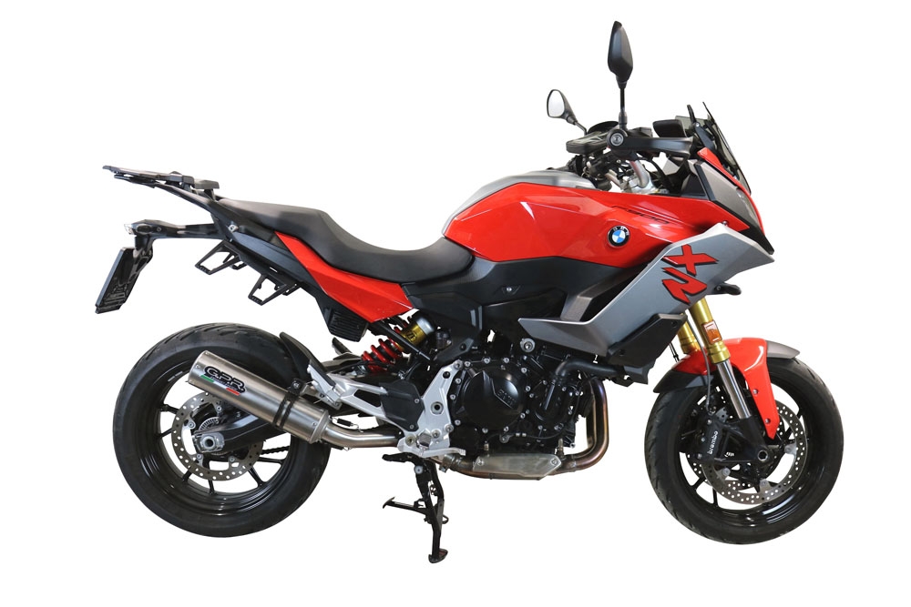 Exhaust compatible with Bmw F 900 XR-R 2020-2025, M3 Inox , Homologated legal slip-on exhaust including removable db killer and link pipe 