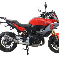 Scarico compatibile con Bmw F 900 XR/R 2020-2024, M3 Inox , Scarico omologato, silenziatore con db killer estraibile e raccordo specifico