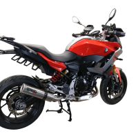 Exhaust compatible with Bmw F 900 XR-R 2020-2025, M3 Inox , Homologated legal slip-on exhaust including removable db killer and link pipe 