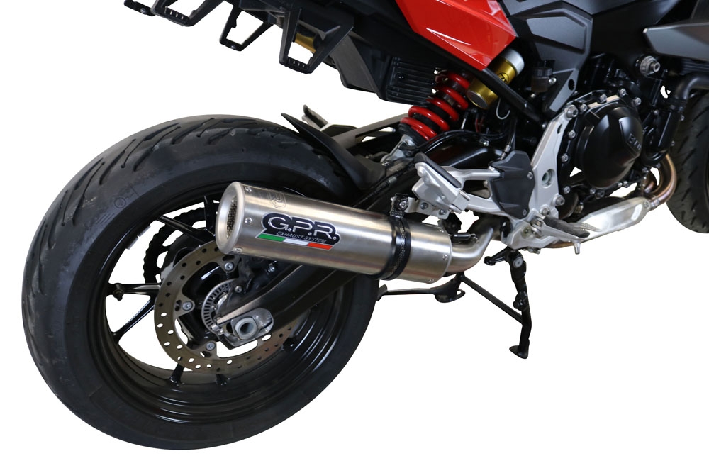 Exhaust compatible with Bmw F 900 XR-R 2020-2025, M3 Inox , Homologated legal slip-on exhaust including removable db killer and link pipe 