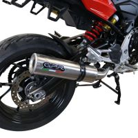 Exhaust compatible with Bmw F 900 XR-R 2020-2025, M3 Inox , Homologated legal slip-on exhaust including removable db killer and link pipe 
